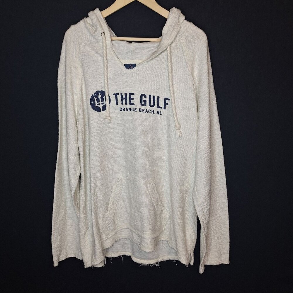 💙 Surf Style Oversized Slouchy Soft Hoodie Size XL Streetwear Distressed Comfy
